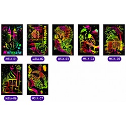 Scratch Art Greeting Card - Malaysian Theme Scratch Art Greeting Card - Malaysian Theme